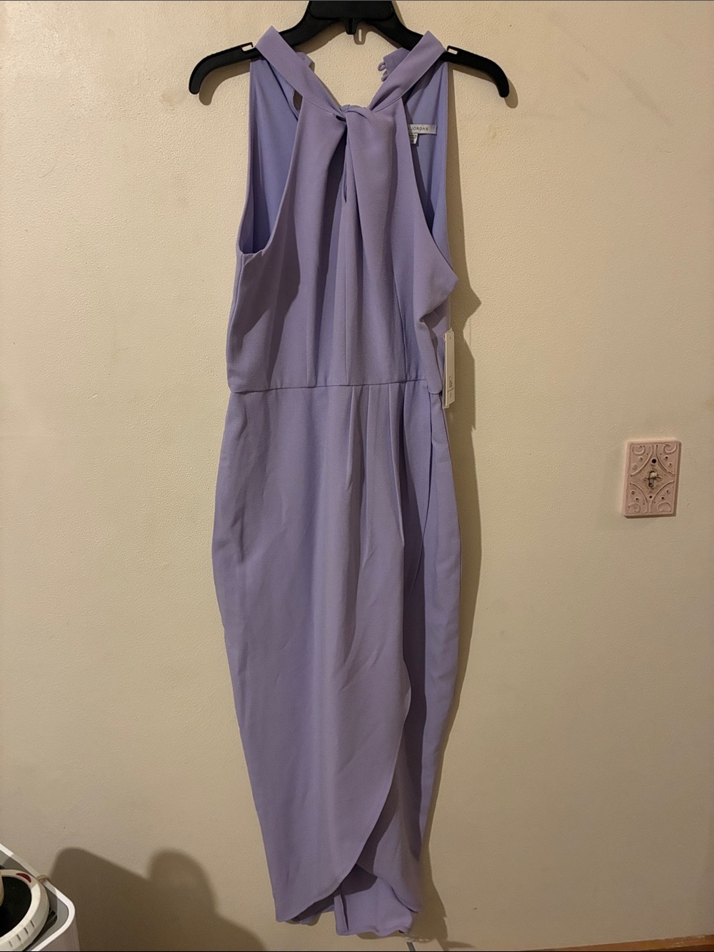 Jordan One-Shoulder Lavender Midi Dress